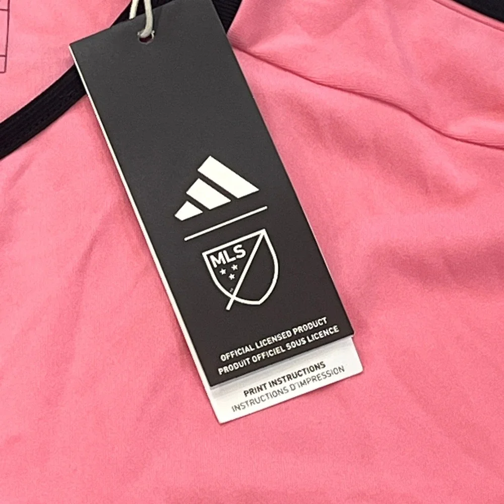 Adidas‎ NEW Inter Miami CF Home Jersey Messi #10 Mens XL Pink Polyester Slim Fit